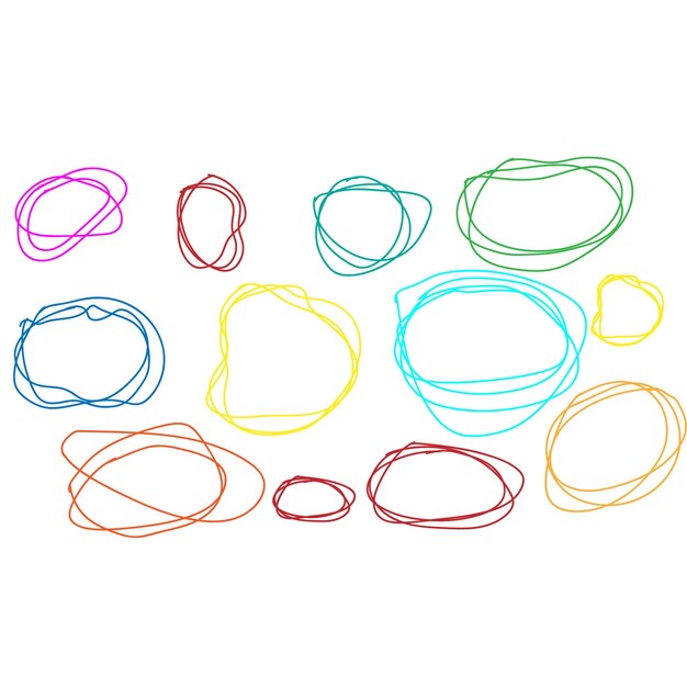 Vector hand drawn colourful scribble design