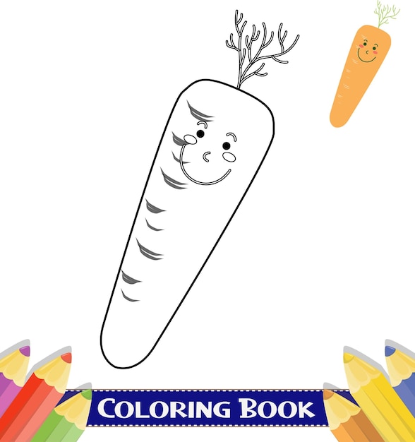 Libro da colorare disegnato a mano per bambini