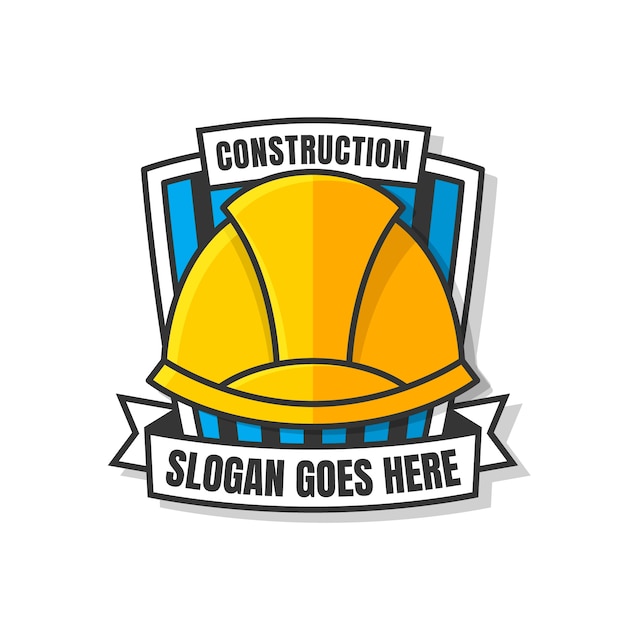 Vector hand drawn construction company logo template