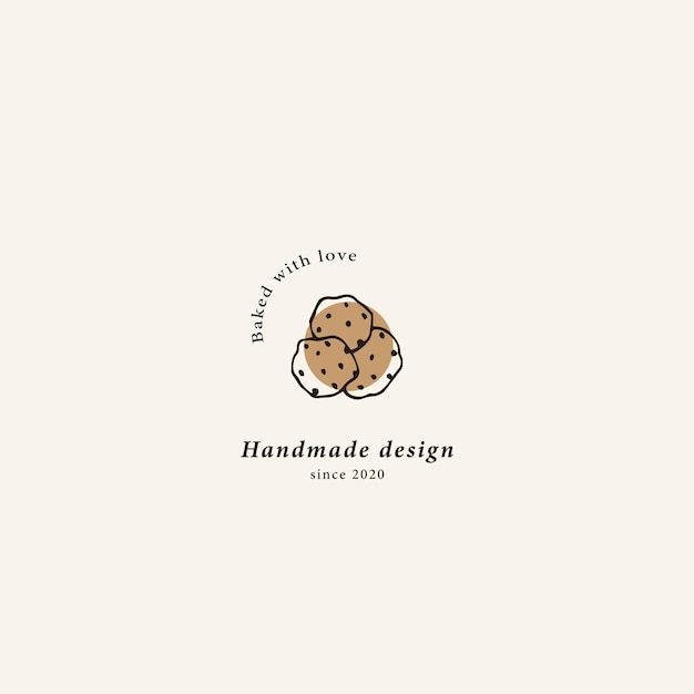 Hand drawn cookies logo