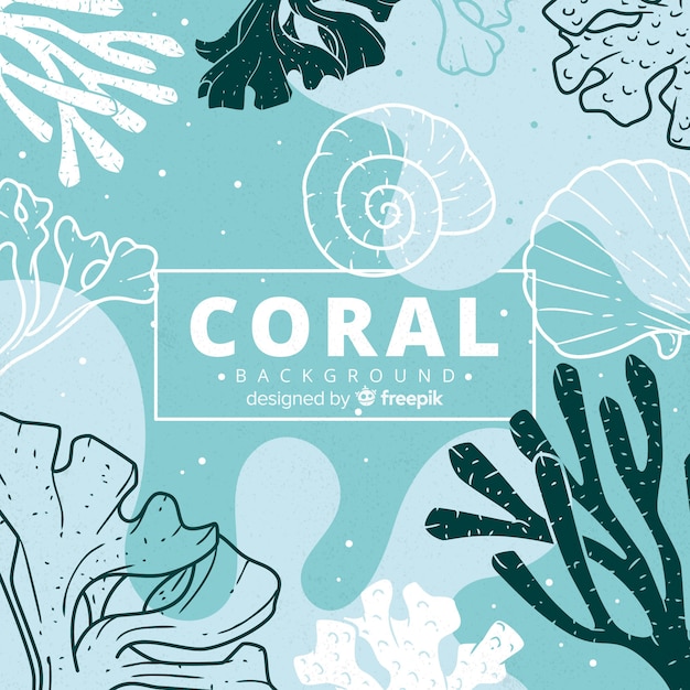 Hand drawn coral background