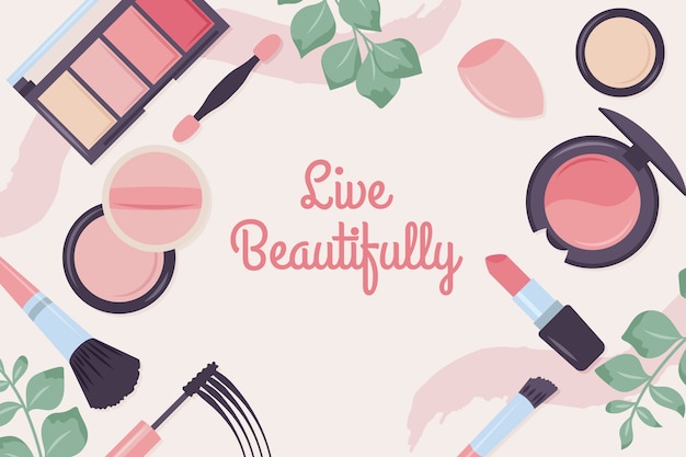 hand drawn cosmetic background