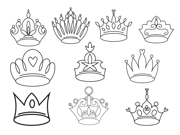 hand drawn crown collection