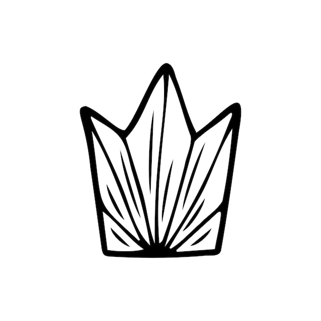 Hand drawn crown isolated on a white background