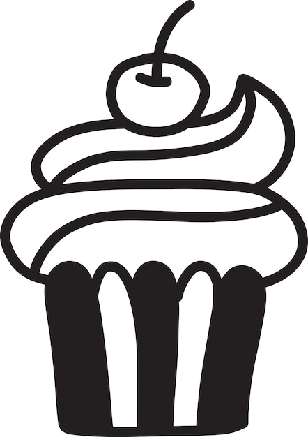 Hand Drawn cupcakes illustration