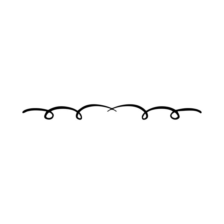 Vector hand drawn curly divider icon vector illustration design element of swish swash swoosh underline swirl squiggle stroke line