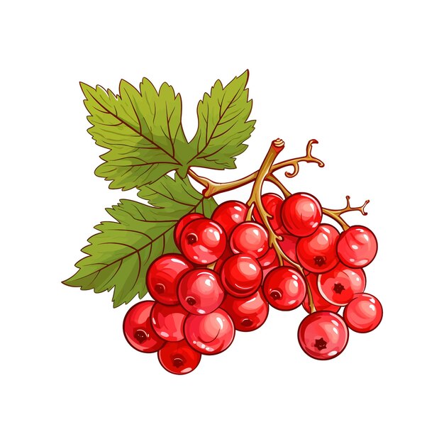 Hand drawn Currant isolated white background