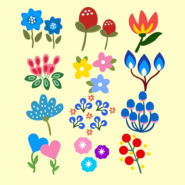 hand drawn Cute Cartoon Flower