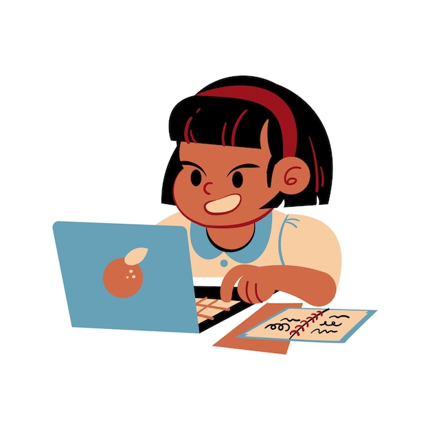 hand drawn cute children kawaii and kid illustration