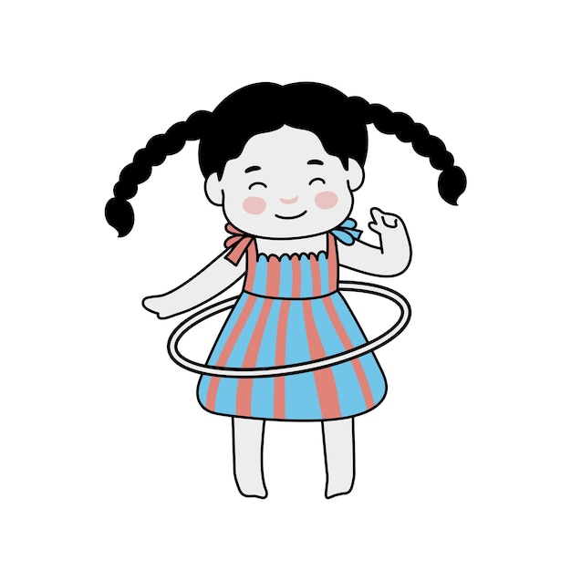 手描きのかわいい子供たちかわいいと子供のイラスト