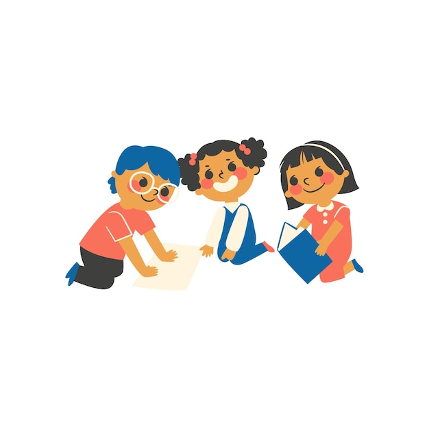 Hand Drawn cute children kawaii and kid illustration