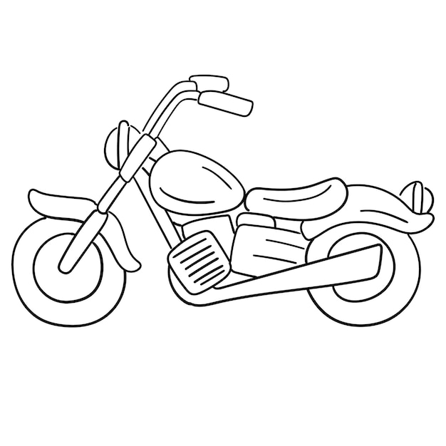 Vector hand drawn cute cruiser bike vector illustration