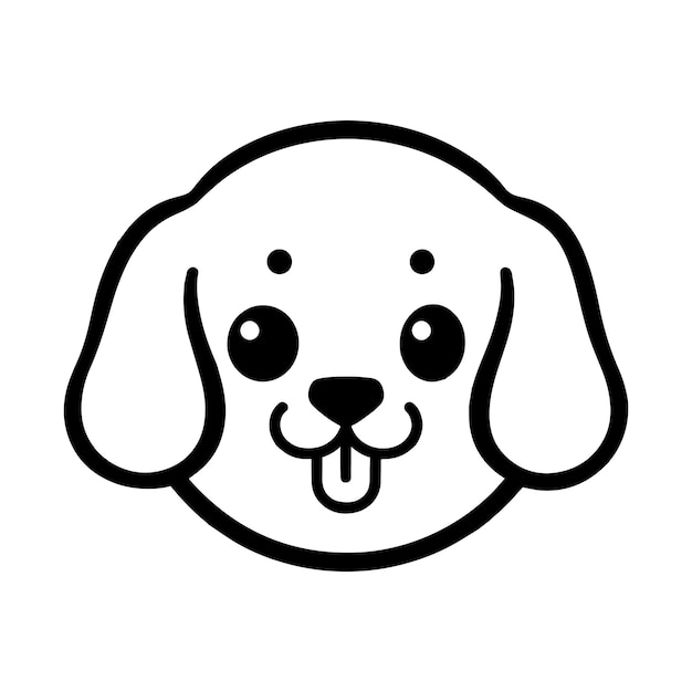 Hand Drawn cute dog in doodle style