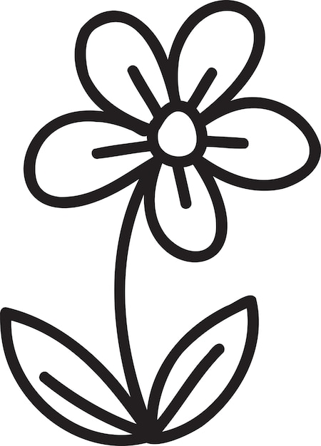 Hand Drawn cute flowers illustration