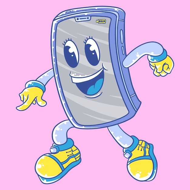 Hand drawn Cute Gadget Cartoon Mascot Illustration