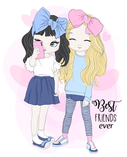 8,646 Best Friends Girls Cartoon Royalty-Free Images, Stock Photos &  Pictures