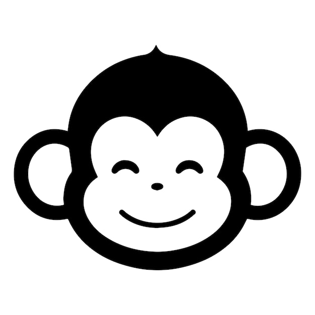 Hand Drawn cute monkey in doodle style