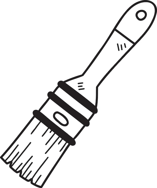 Hand drawn cute paint brush illustration