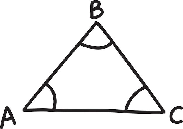 Вектор Ручной рисунок милого треугольника
