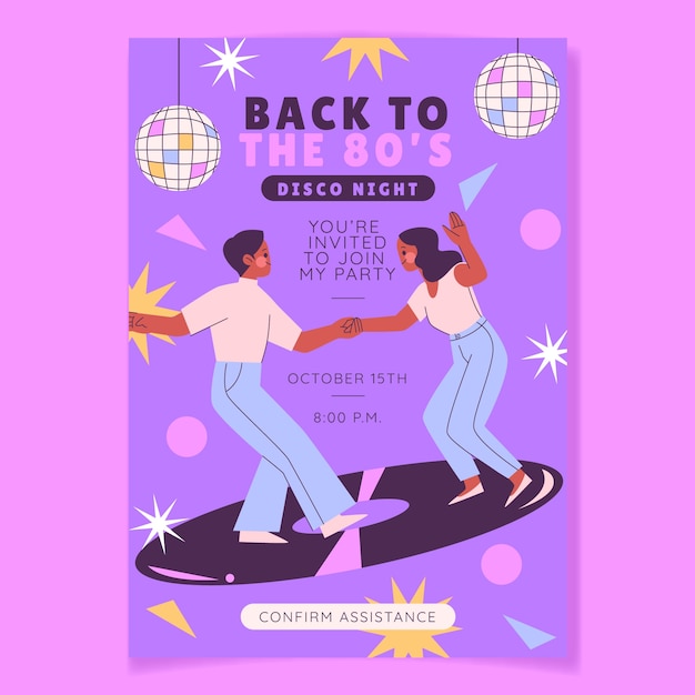 hand drawn dance invitation design