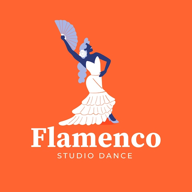 Hand drawn dance school logo