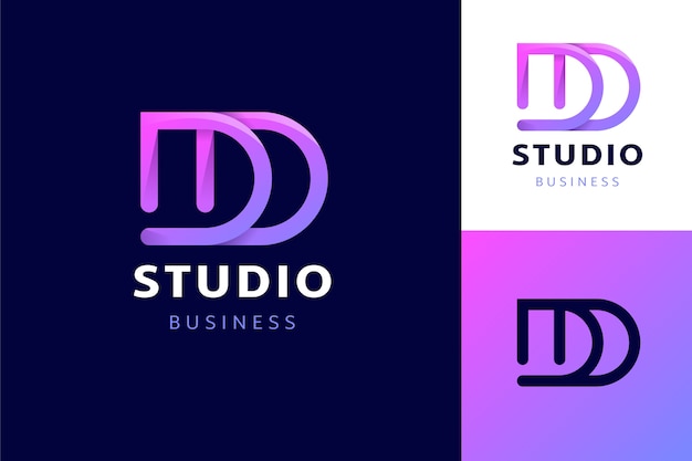 hand drawn dd logo template