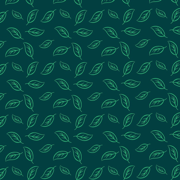 Hand drawn decorative leaf pattern