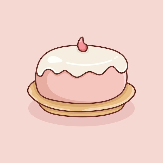 Hand drawn delicious cake illustration