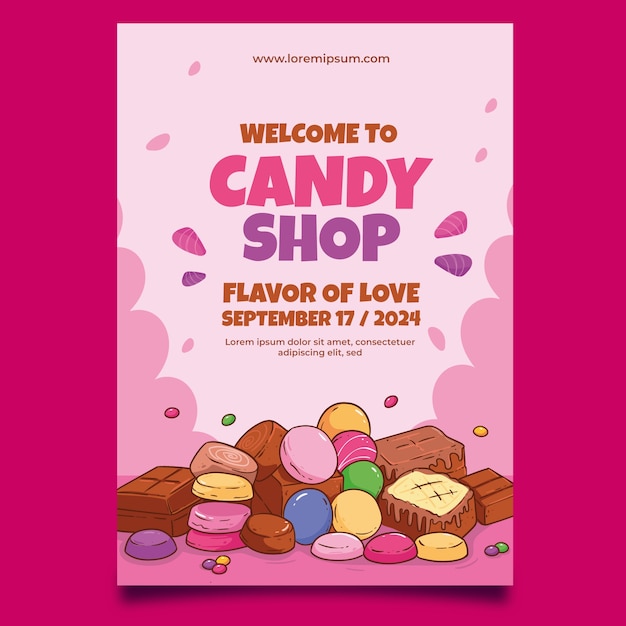 hand drawn delicious candy illustration