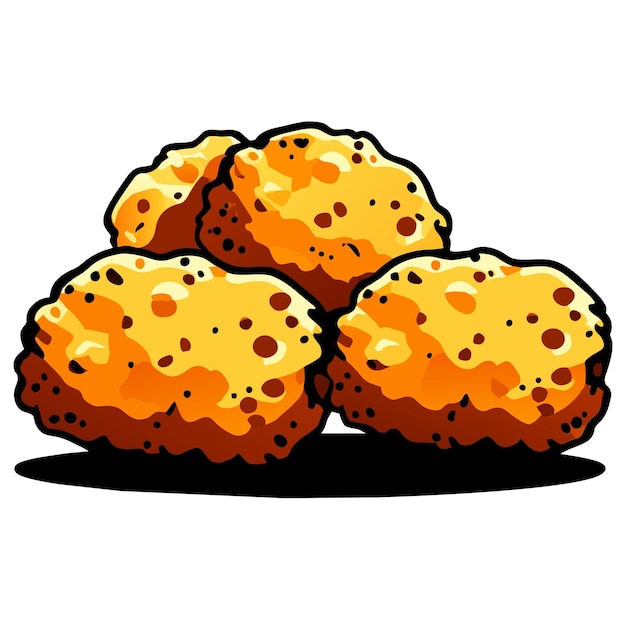 Vector hand drawn delicious croquetas illustration