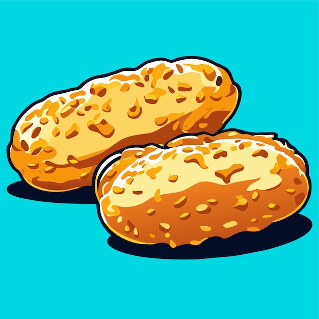 Vector hand drawn delicious croquetas illustration