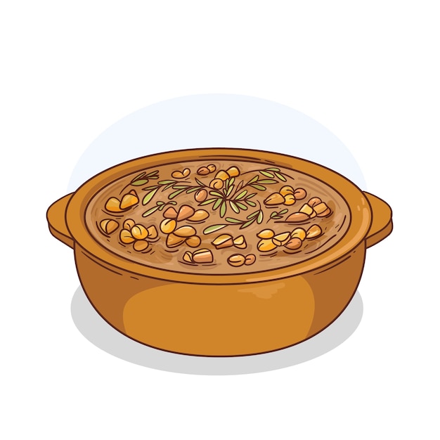 Hand drawn delicious locro illustration