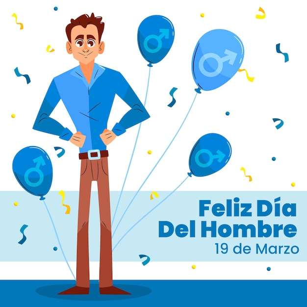 Vector hand-drawn dia del hombre illustration