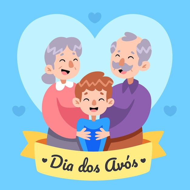 hand drawn dia dos avos illustration