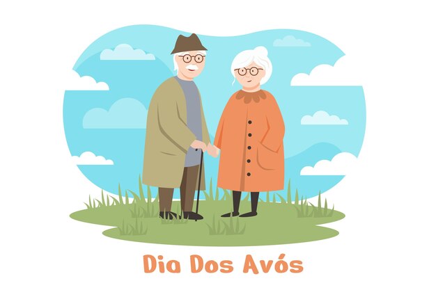 Вектор Нарисованная рукой иллюстрация dia dos avos