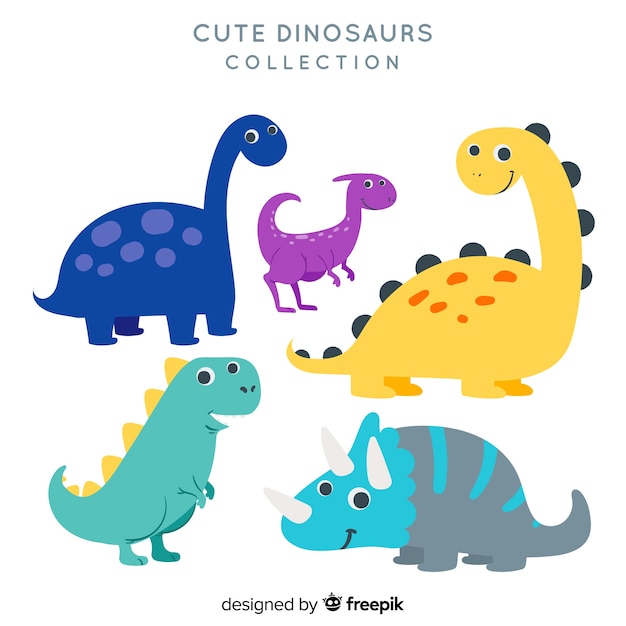 Hand drawn dinosaur collection