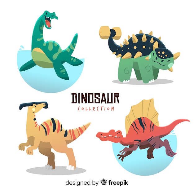 Hand drawn dinosaur collection