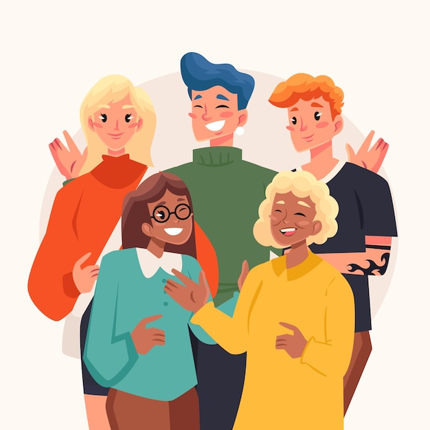 Hand drawn diversity illustration