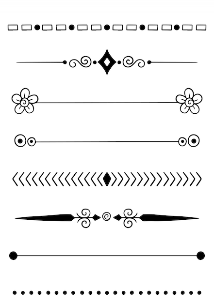 Vector hand drawn divider collection