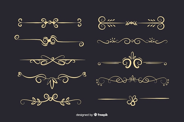 Vector hand drawn divider set