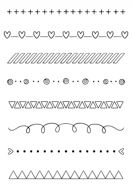 Vector hand drawn dividers