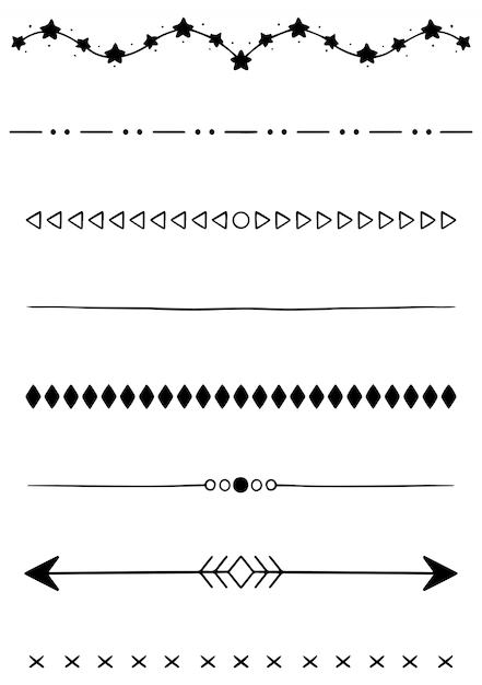 Vettore divisori disegnati a mano