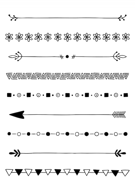 Vector hand drawn dividers