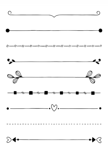 Vector hand drawn dividers