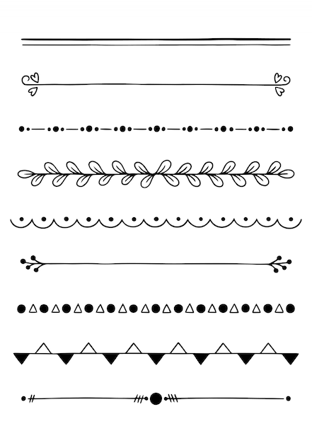 Vector hand drawn dividers