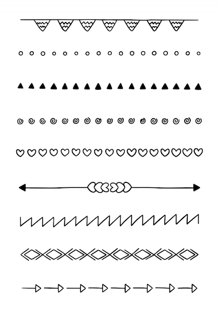 Vector hand drawn dividers