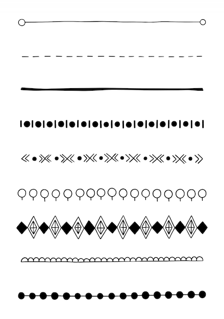 Vector hand drawn dividers