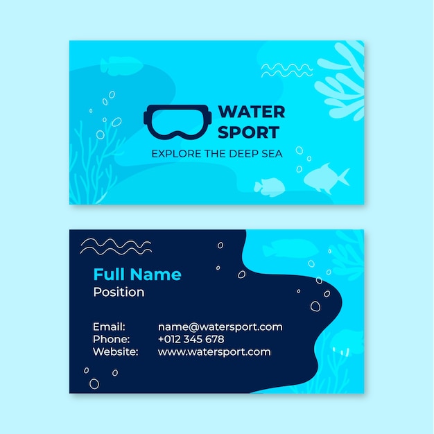 Vector hand drawn diving  template design