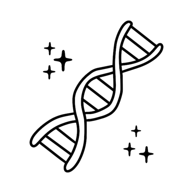 手描きのDNAイラスト