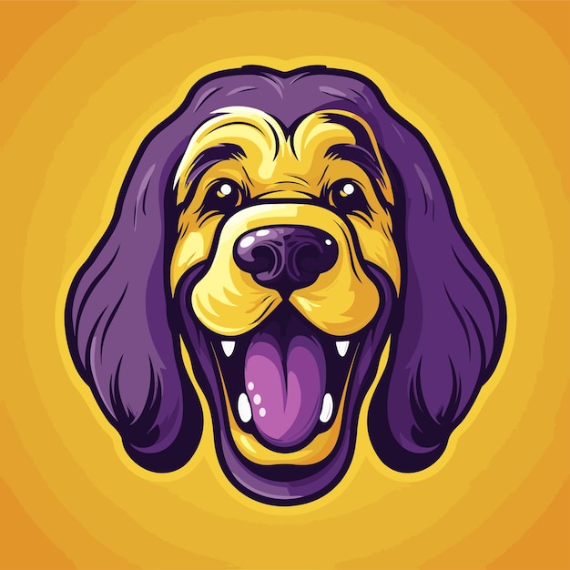 hand drawn dog avatar element